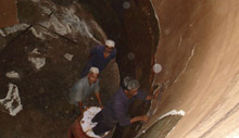 Removing of OLD FRP lining